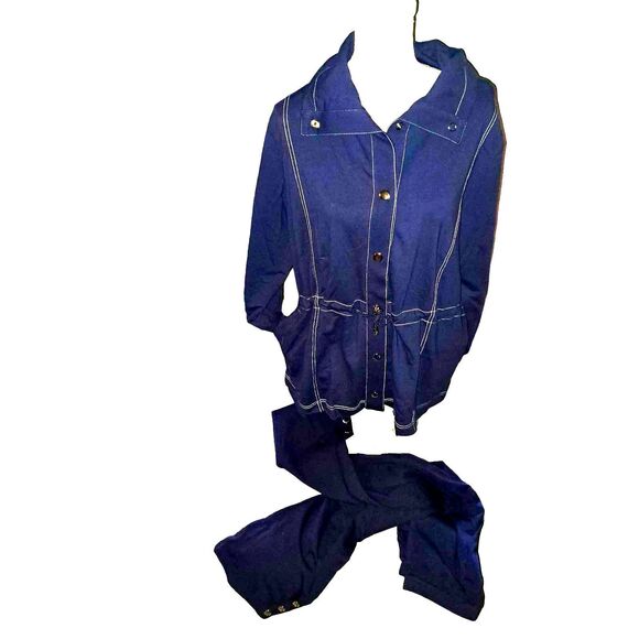 SALE!! NEW Sport Savvy Set, Navy Blue, XL Draw String Waist Jacket & SZ L Pants - Picture 4 of 9